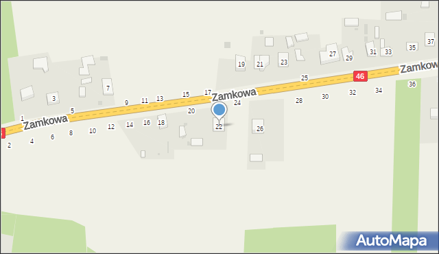 Przymiłowice, Zamkowa, 22, mapa Przymiłowice