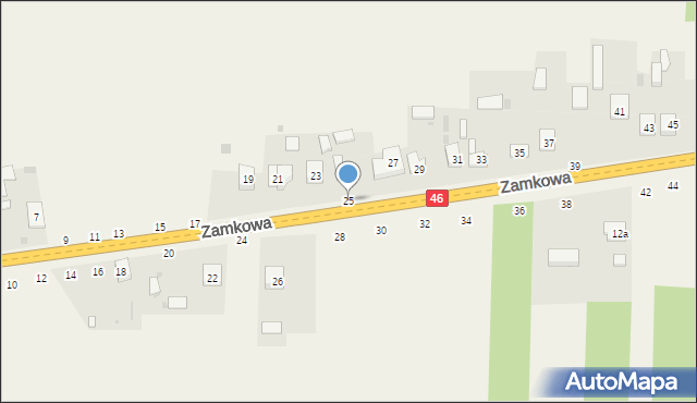 Przymiłowice, Zamkowa, 25, mapa Przymiłowice