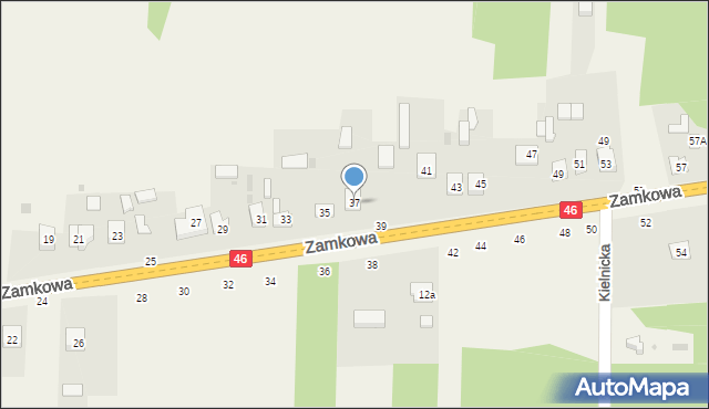 Przymiłowice, Zamkowa, 37, mapa Przymiłowice