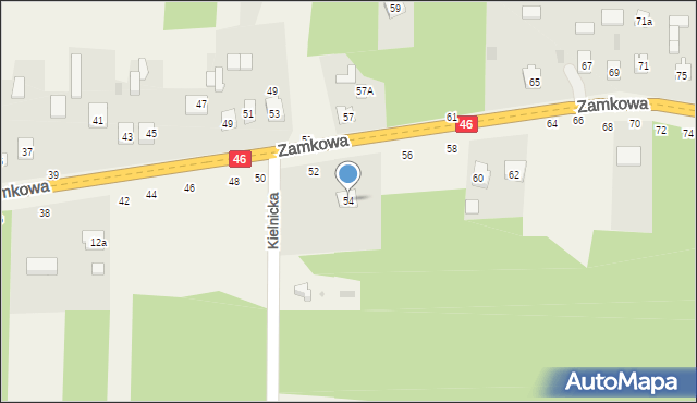 Przymiłowice, Zamkowa, 54, mapa Przymiłowice