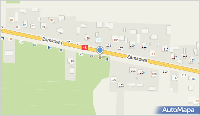 Przymiłowice, Zamkowa, 96, mapa Przymiłowice