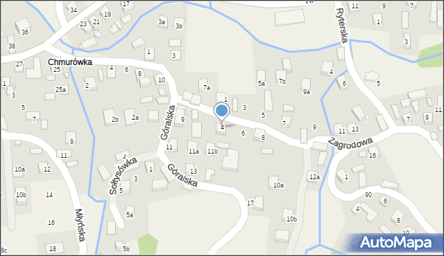 Przysietnica, Zagrodowa, 4, mapa Przysietnica