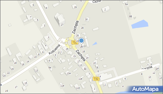 Przytyk, Zachęta, 20, mapa Przytyk