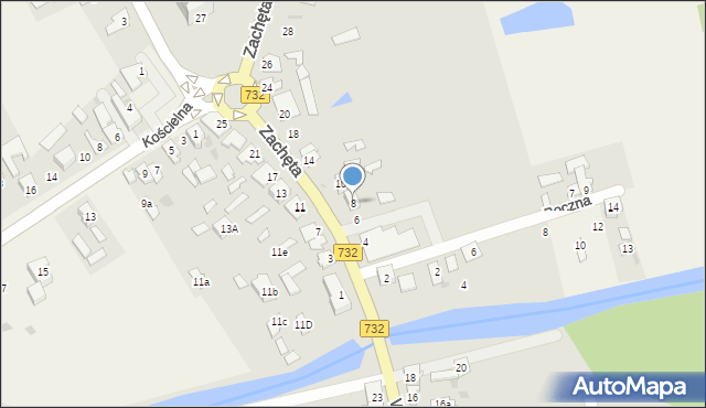 Przytyk, Zachęta, 8, mapa Przytyk