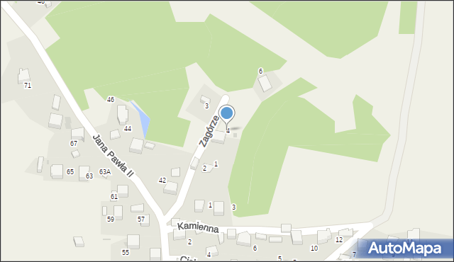 Psary, Zagórze, 4, mapa Psary