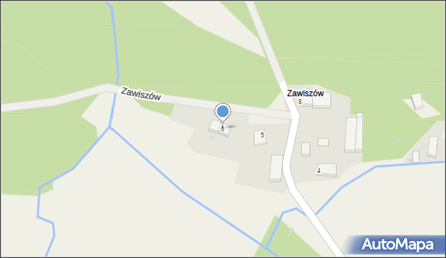 Psary, Zawiszów, 6, mapa Psary