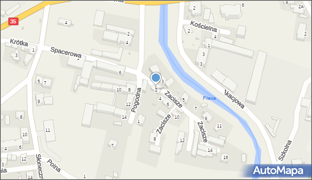 Pszenno, Zacisze, 2, mapa Pszenno