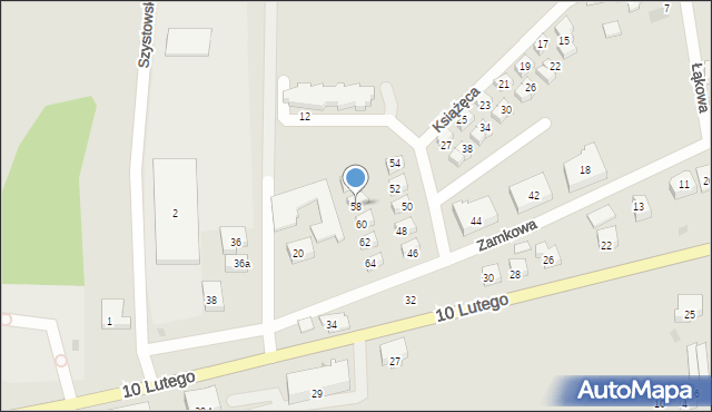 Puck, Zamkowa, 58, mapa Puck