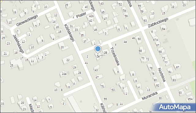 Puławy, Zabłockiego Franciszka, 2a, mapa Puław