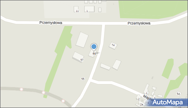 Puławy, Zarzecze, 59, mapa Puław