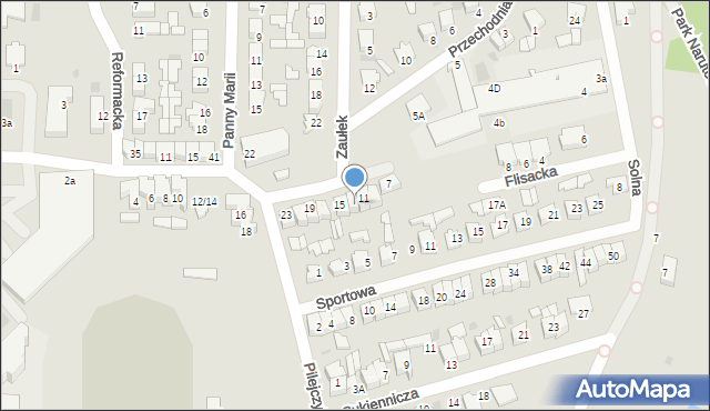 Pułtusk, Zaułek, 13, mapa Pułtusk