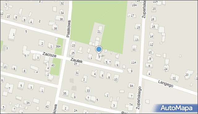 Puszczykowo, Zaułek, 3, mapa Puszczykowo