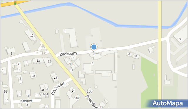 Pyskowice, Zaolszany, 4, mapa Pyskowice