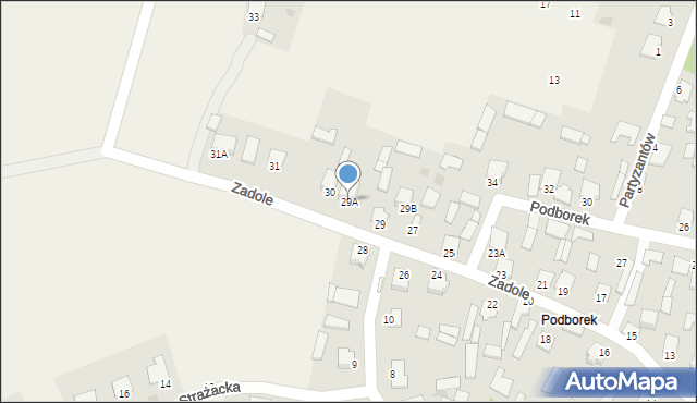 Pysznica, Zadole, 29A, mapa Pysznica