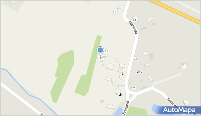 Pysznica, Zasanie, 11A, mapa Pysznica