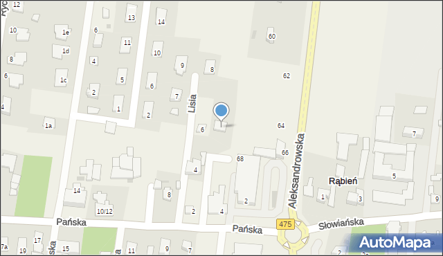 Rąbień, Zajęcza, 1, mapa Rąbień