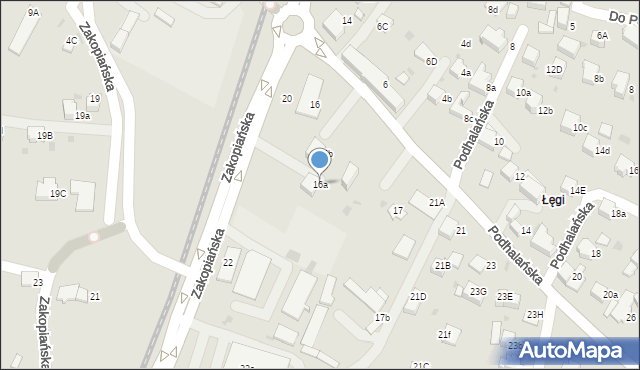 Rabka-Zdrój, Zakopiańska, 16a, mapa Rabka-Zdrój