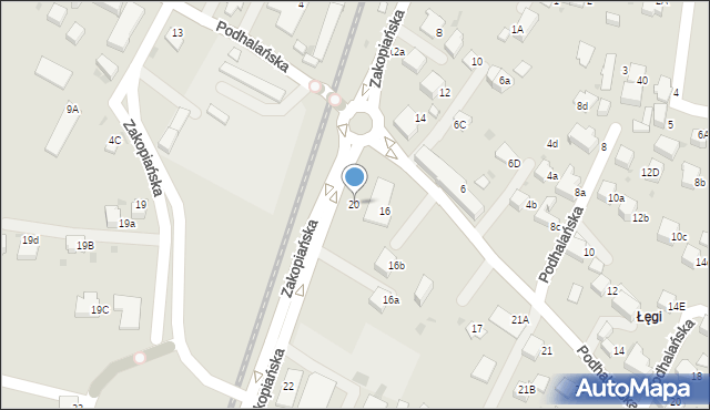 Rabka-Zdrój, Zakopiańska, 20, mapa Rabka-Zdrój