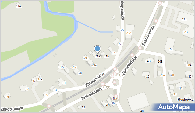 Rabka-Zdrój, Zakopiańska, 27a, mapa Rabka-Zdrój