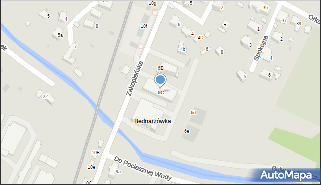 Rabka-Zdrój, Zakopiańska, 6C, mapa Rabka-Zdrój