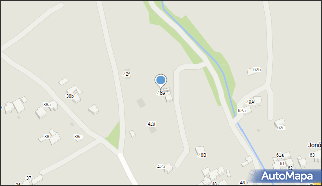 Rabka-Zdrój, Zaryte, 48a, mapa Rabka-Zdrój