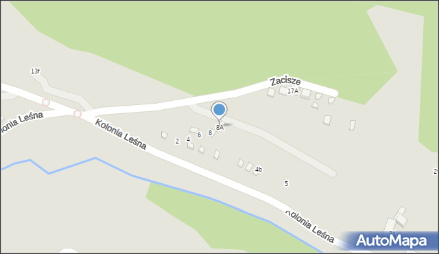 Radków, Zacisze, 8A, mapa Radków