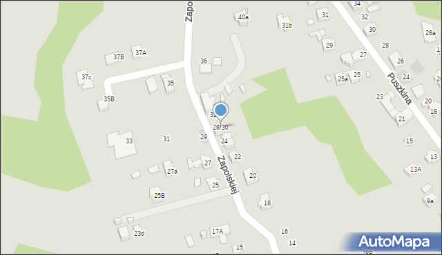 Radlin, Zapolskiej Gabrieli, 28/30, mapa Radlin