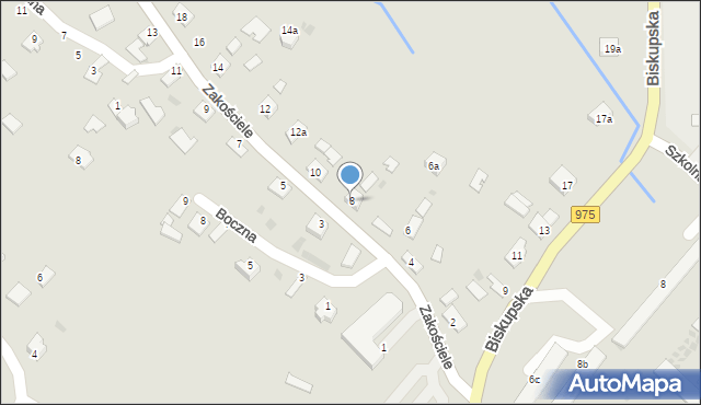 Radłów, Zakościele, 8, mapa Radłów