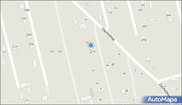 Radom, Zachodnia, 2c, mapa Radomia