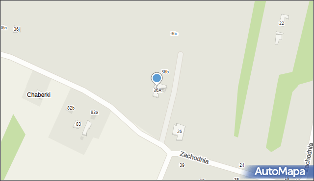 Radom, Zachodnia, 36A, mapa Radomia