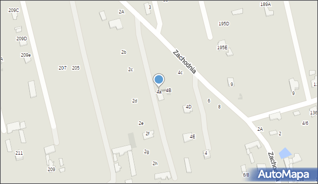 Radom, Zachodnia, 4a, mapa Radomia