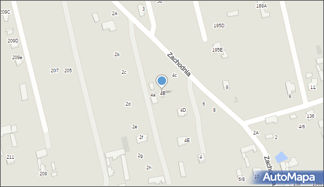 Radom, Zachodnia, 4B, mapa Radomia
