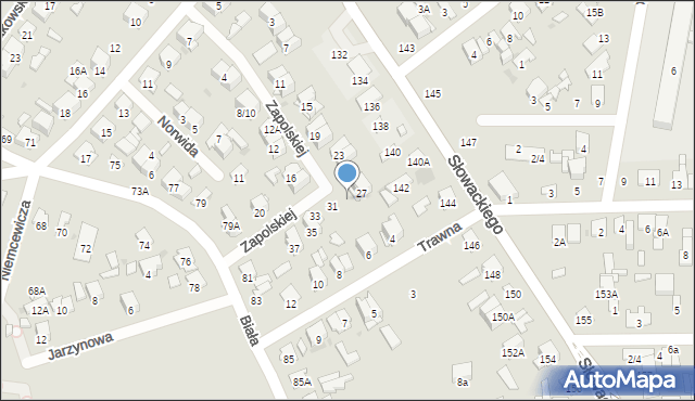 Radom, Zapolskiej Gabrieli, 29, mapa Radomia