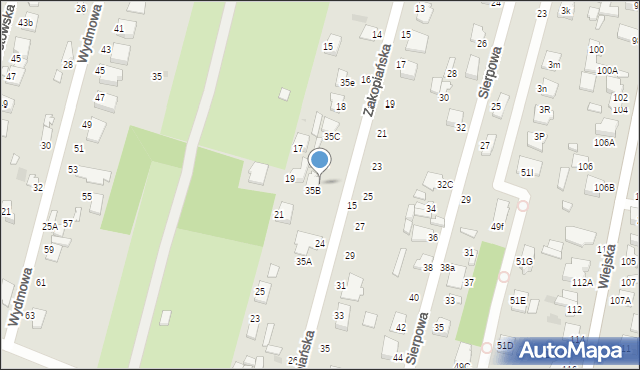 Radom, Zakopiańska, 22, mapa Radomia