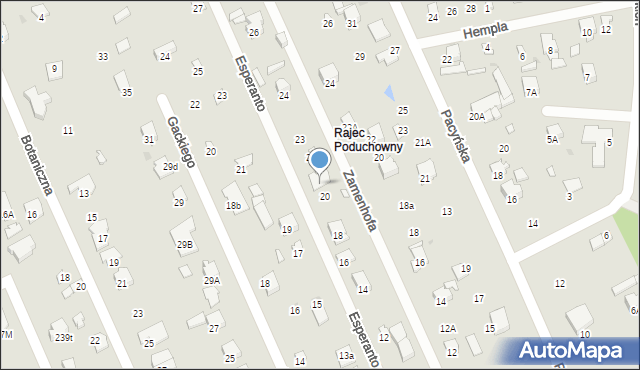 Radom, Zamenhofa Ludwika, dr., 21, mapa Radomia