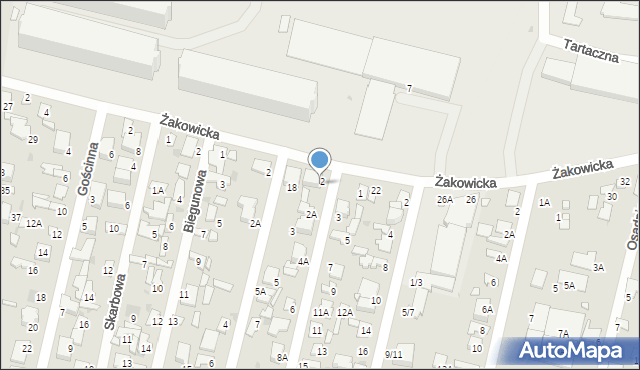 Radom, Żakowicka, 20, mapa Radomia