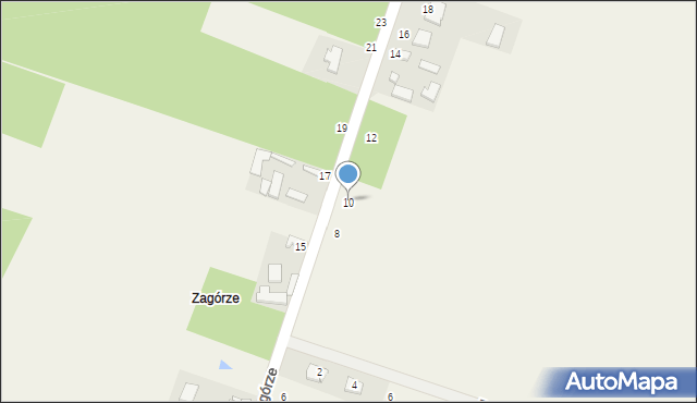 Radomice, Zagórze, 10, mapa Radomice