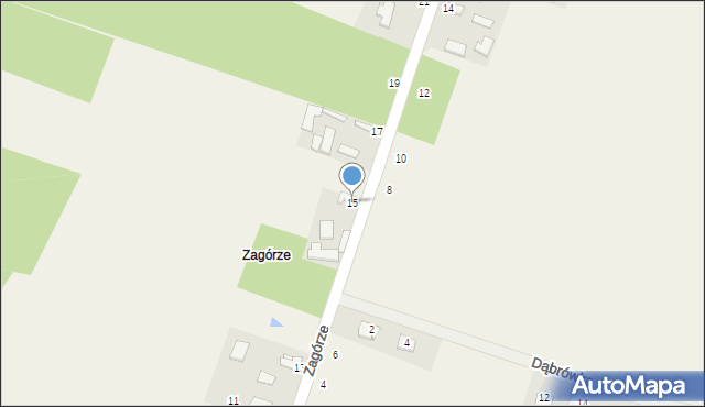 Radomice, Zagórze, 15, mapa Radomice