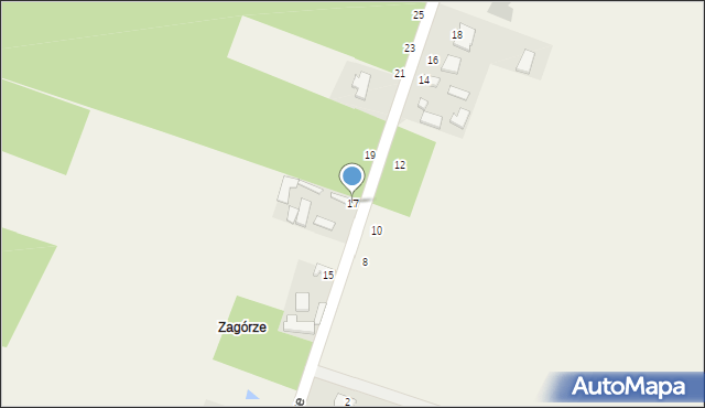 Radomice, Zagórze, 17, mapa Radomice