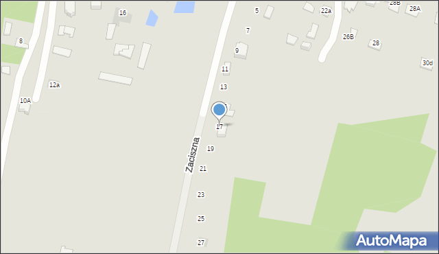 Radomyśl Wielki, Zaciszna, 17, mapa Radomyśl Wielki