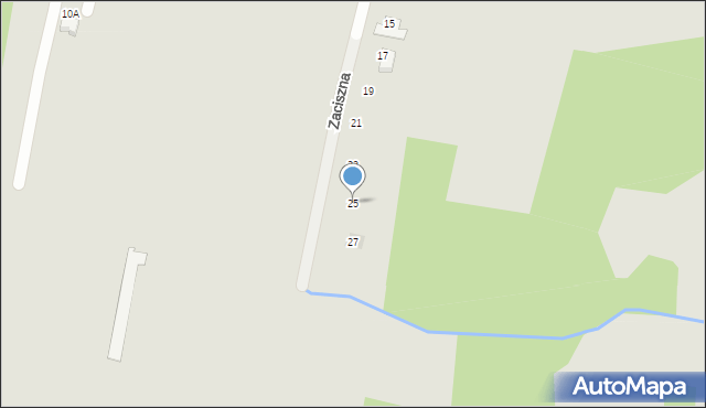 Radomyśl Wielki, Zaciszna, 25, mapa Radomyśl Wielki