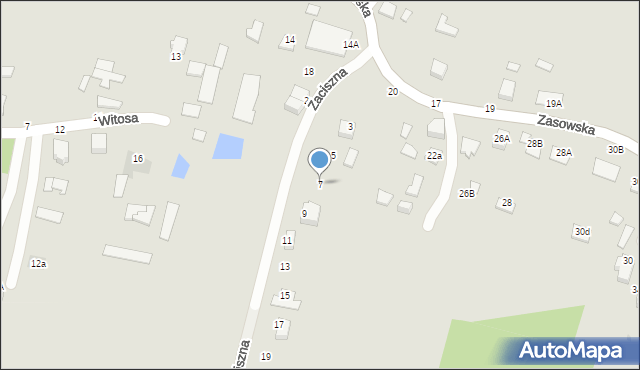 Radomyśl Wielki, Zaciszna, 7, mapa Radomyśl Wielki