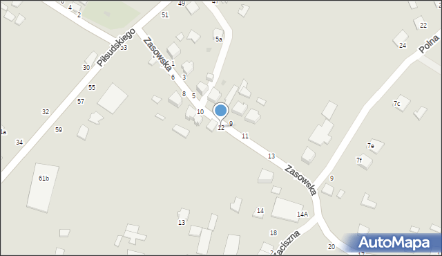 Radomyśl Wielki, Zasowska, 12, mapa Radomyśl Wielki