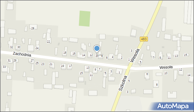 Radostków, Zachodnia, 10, mapa Radostków