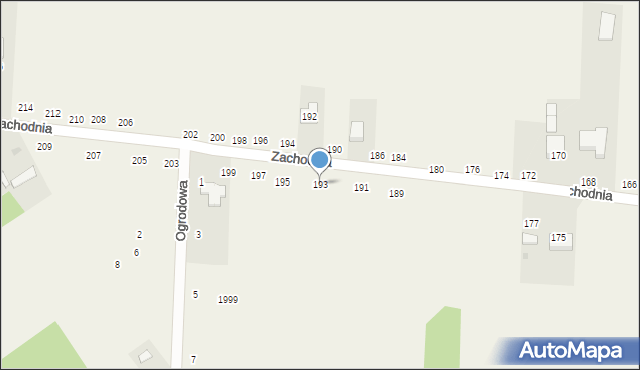 Radostków, Zachodnia, 193, mapa Radostków