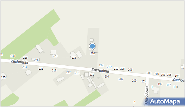 Radostków, Zachodnia, 216, mapa Radostków