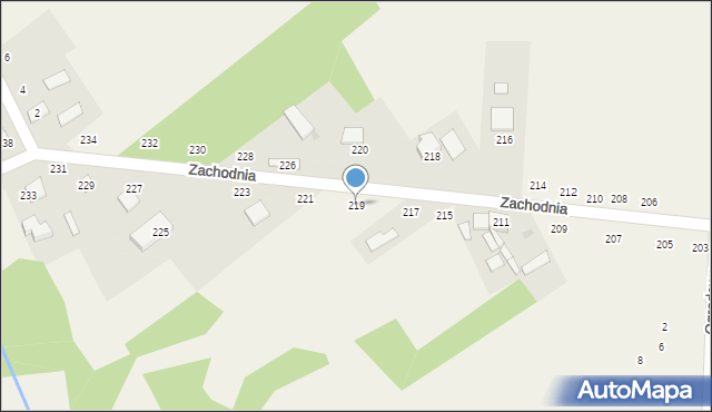 Radostków, Zachodnia, 219, mapa Radostków