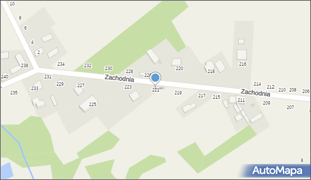 Radostków, Zachodnia, 221, mapa Radostków