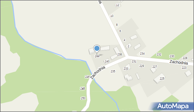 Radostków, Zachodnia, 244, mapa Radostków