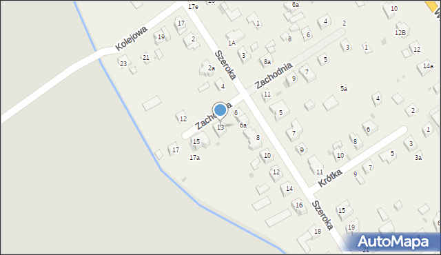 Radwanice, Zachodnia, 13, mapa Radwanice